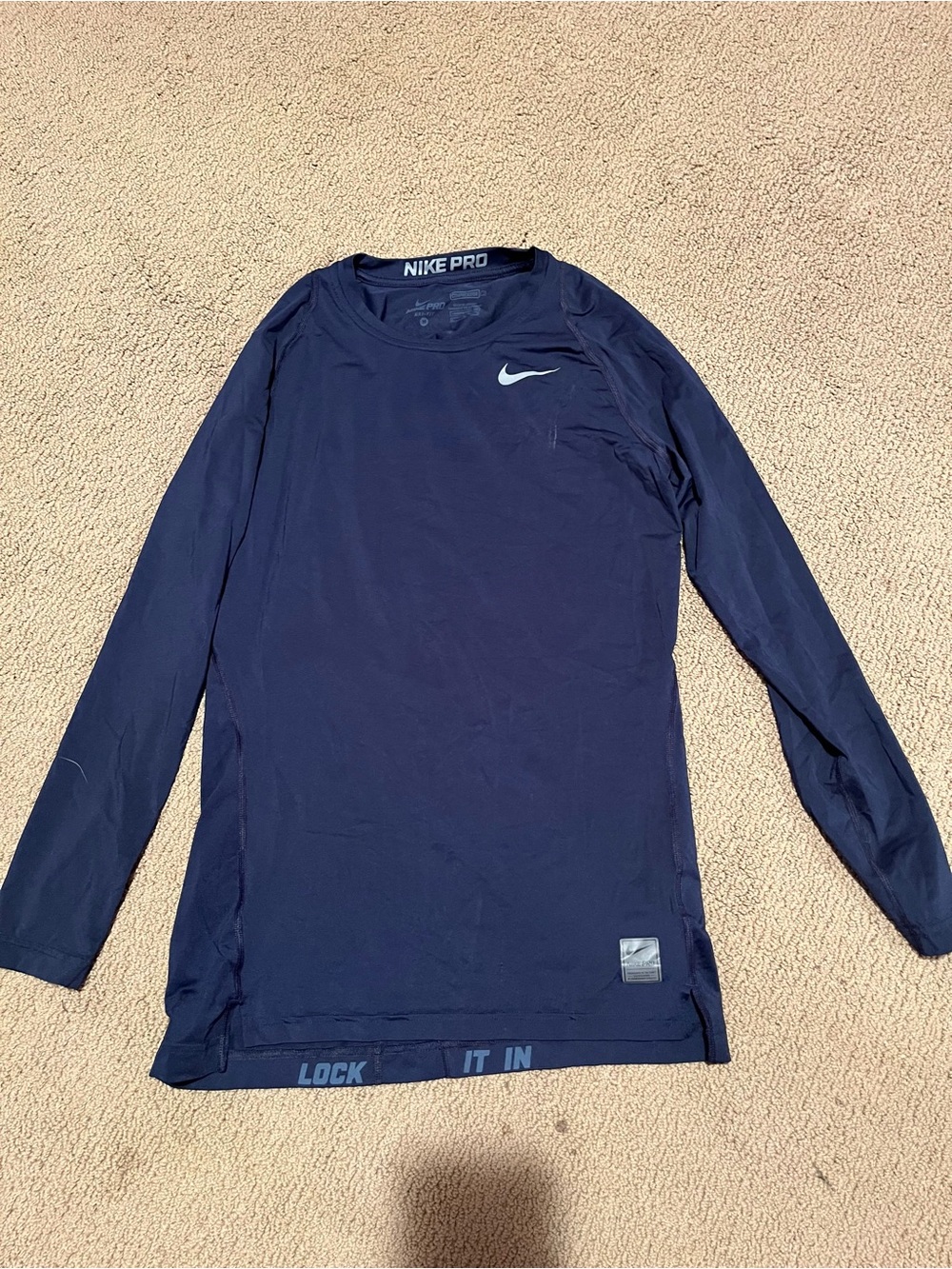 Nike Pro Long-Sleeve Compression Shirt - Navy